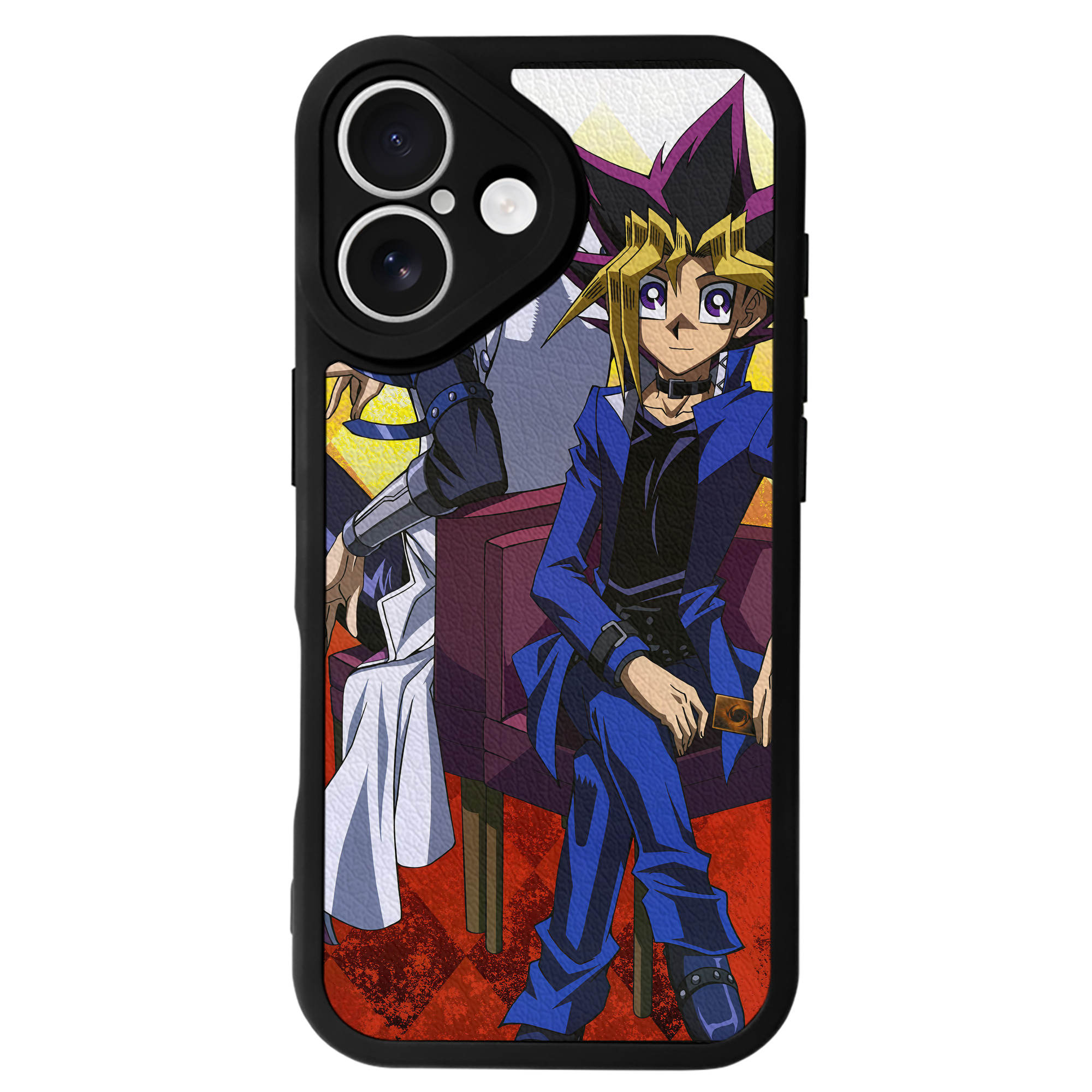 （画像用） 遊☆戯☆王 Yu-Gi-Oh! 【iPhone 16シリーズ対応】シリコンスマホケース（レザー調） 材質：シリコン